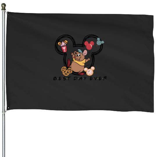 Best Day Ever Gus Gus House Flags, Disney Cinde House Flags
