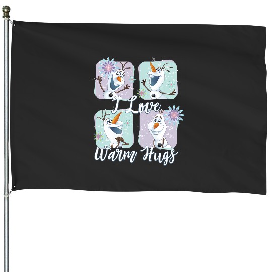 disney frozens Olaf Love Warm Hugs Colorful Graphic House Flags