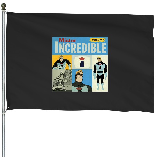 Disney Pixarss The Incredibles As Seen On TV Vintagess Box Up House Flags