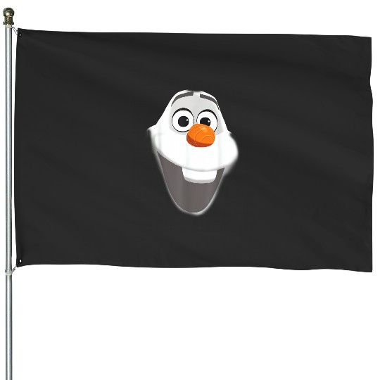 Disney Frozens Happy Snowman Smile Olaf Big Face T-Shirt House Flags