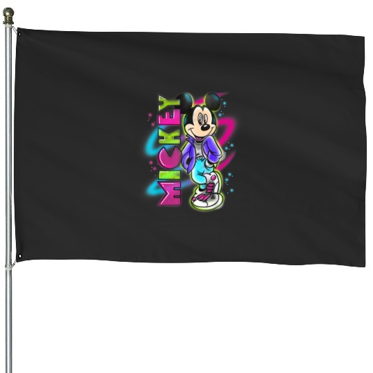 Disney Mickey Mouse Airbrush T-Shirt House Flags