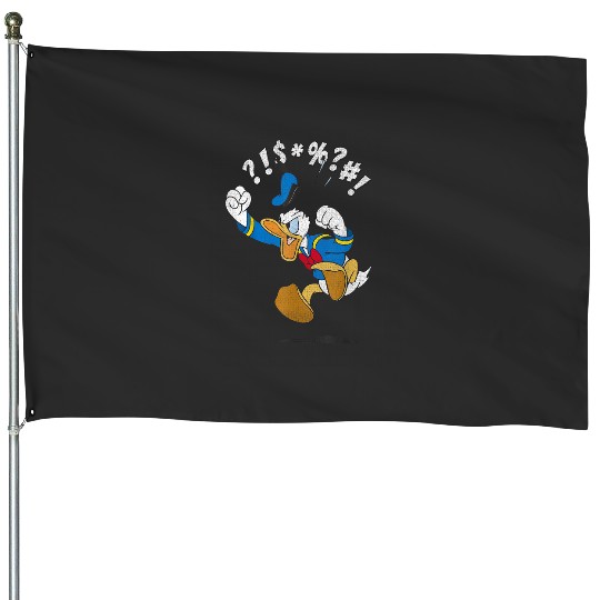 Disney Mickey And Friends Vintages Donald Duck Angry Jump T-Shirt House Flags
