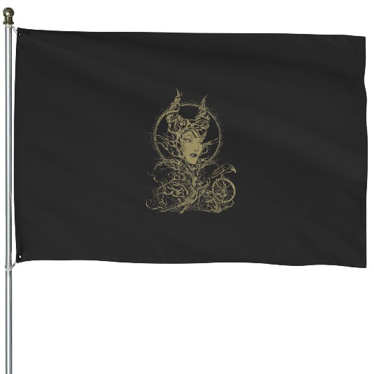 Disney Sleeping Beauty Maleficent Crow Branches T-Shirt T-Shirt House Flags