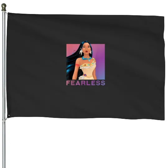Disney Princess Pocahontas FEARLESS Purple Ombre T-Shirt House Flags