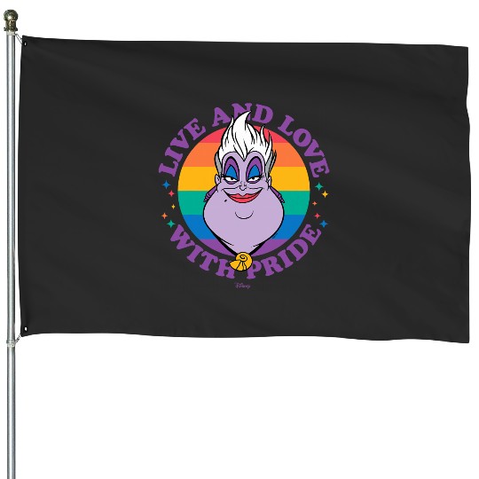 Disney Villains Ursula Live And Love With Pride House Flags