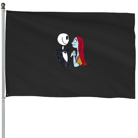 Disney The Nightmare Before Christmas Jack and Sally T-Shirt T-Shirt House Flags