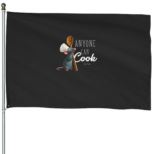 Disney Pixars Ratatouille Remy Anyone Can Cook Quote T-Shirt House Flags