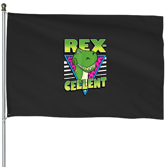 Disney Pixars Toy Story 4 Retro Rex-cellent Portrait T-Shirt House Flags