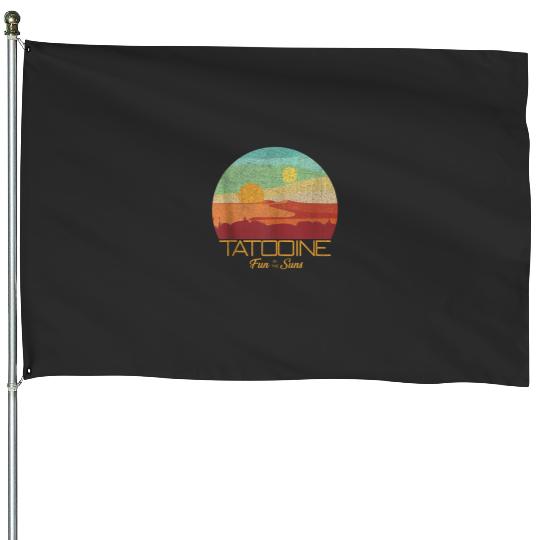 Tatooine Postcard Fun in the Sun Disney+ Tank Top House Flags