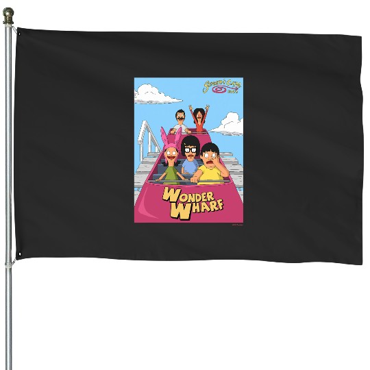 The Bobs Burgers Movie Wonder Wharf Roller Coaster House Flags