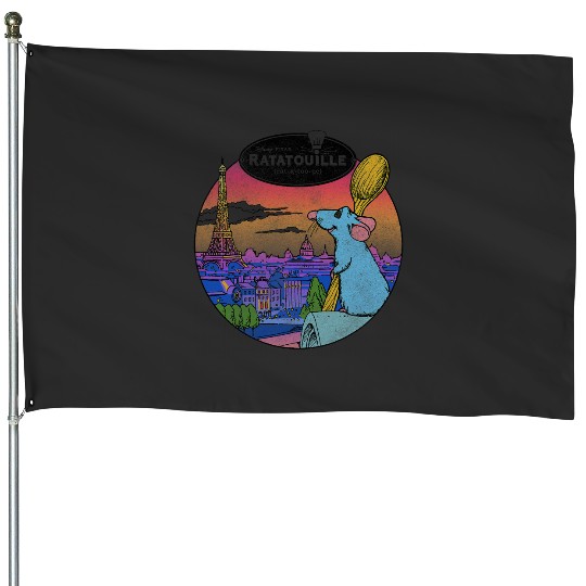 Disney Pixars Ratatouille Remy And Paris Logo House Flags