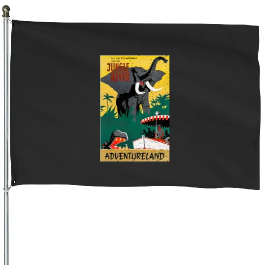 Jungle Cruise House Flags, Disney Jungle Cruise Ride House Flags