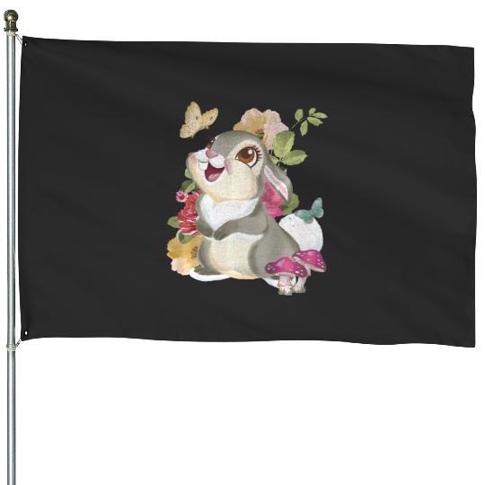 Disney Bambi Thumper Vintages Floral Portrait Premium House Flags