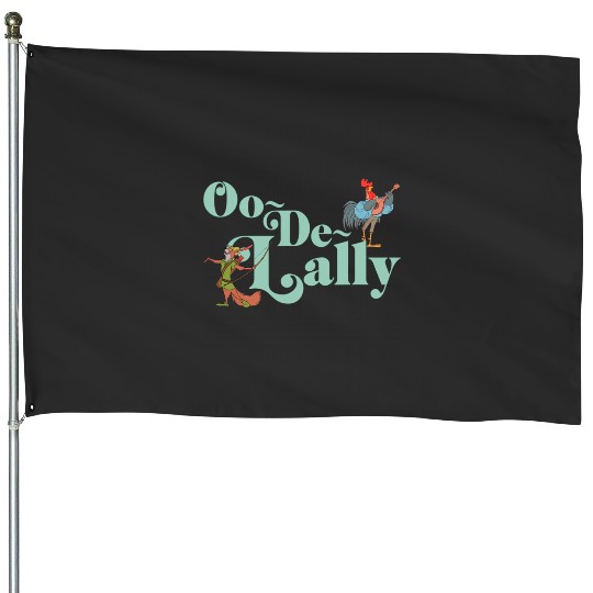 Disney Robin Hood Oo-De-Lally Iconic Quote Chest Text Logo House Flags