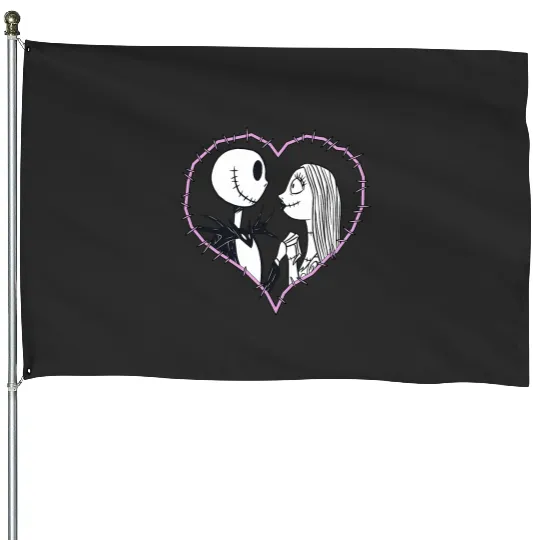 Disney The Nightmare Before Christmas Jack Sally Heart House Flags