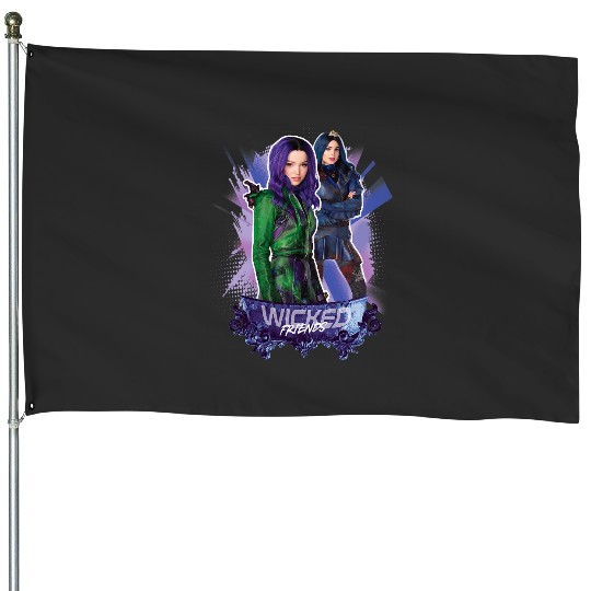 Disney Descendants 3 Mal and Evie Wicked Friends House Flags