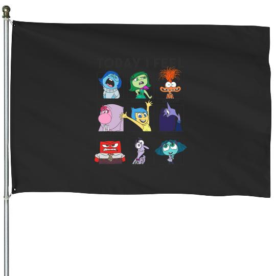 Disney Pixars Inside Out 2 Today I Feel... Emotions Panels House Flags