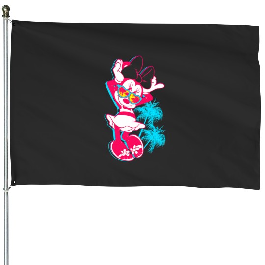 Disney Neon Minnie Mouse Hollywood House Flags
