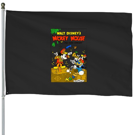 Disney Mickey Mouse The Band Concert Donald Duck House Flags