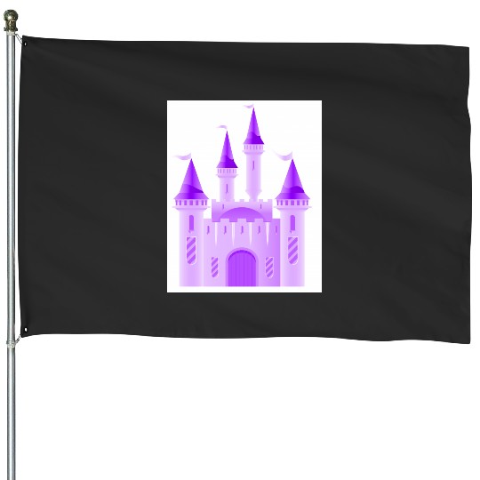 Sleeping Beauty Castle Cinde Castle Disney Princess Palace purple violet magenta House Flags