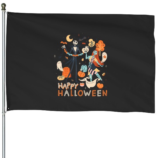 Disney The Nightmare Before Christmas Jack Sally Halloween House Flags