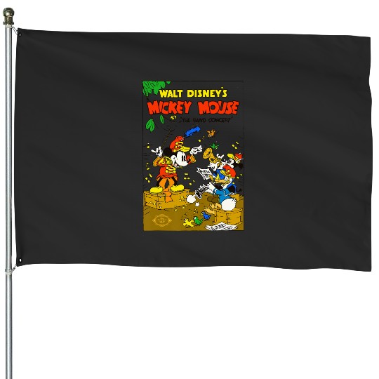 Disney Mickey Mouse The Band Concert Donald Duck House Flags