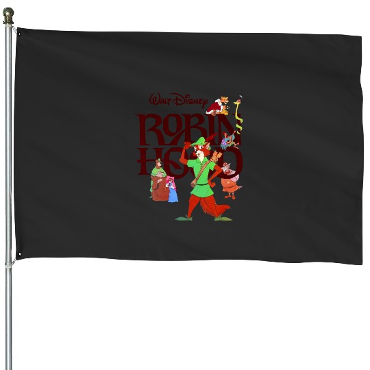 Retro Disney Robin Hood 1973  House Flags, Robin Hood House Flags