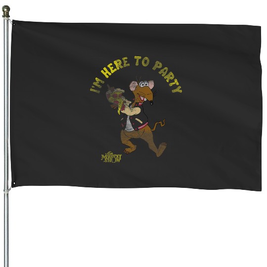 Disney The Muppets Show Im Here To Party Rizzo Retro House Flags