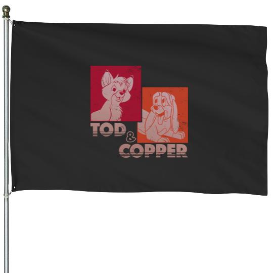Disney The Fox and the Hounds Tod Copper Retro House Flags