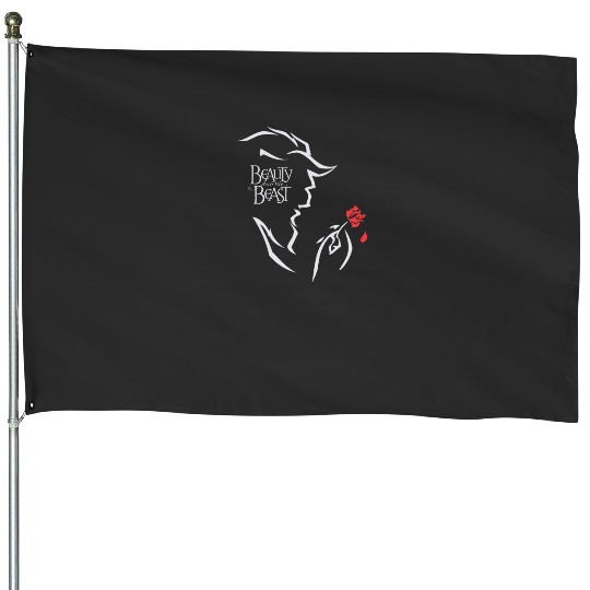 Disneyampx27s Beauty And The Beast Fitted Essential House Flags