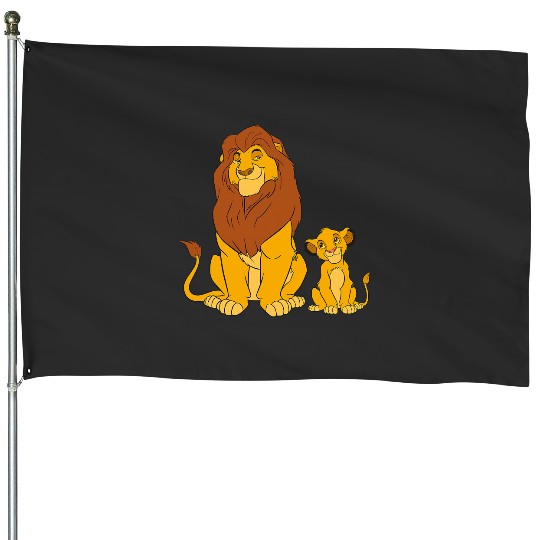Disney The Lion King Young Simba and Mufasa House Flags