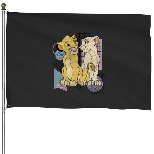 Disney Lion King Simba Nala Meet Eyes Valentines House Flags