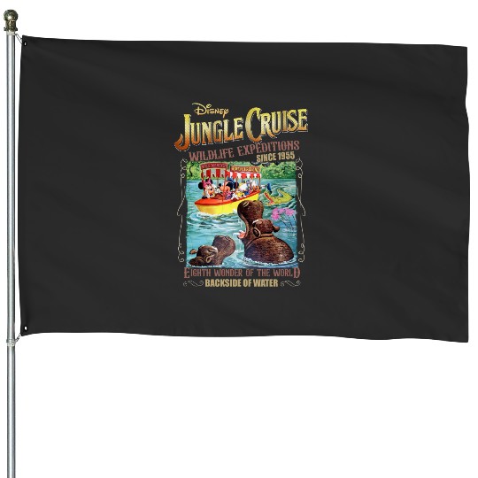 Vintage Disney Jungle Cruise Ride House Flags, Disney Cruise House Flags, Jungle Cruise House Flags, Mickey and Friends