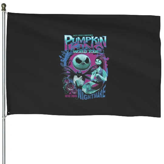 Disney The Nightmare Before Christmas Jack and Sally Tour House Flags