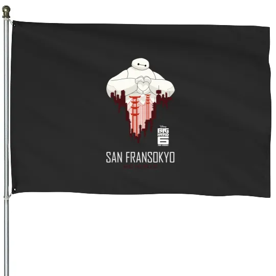 Disney Big Hero 6 TV Series Baymax SF Love Graphic House Flags