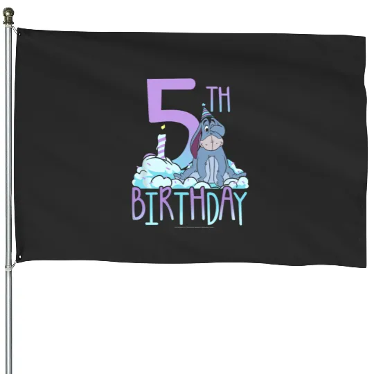 Disney Winnie The Pooh Birthday Eeyore Fifth Birthday House Flags