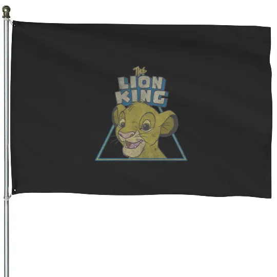 Disney Lion King Retro Cute Simba Face House Flags