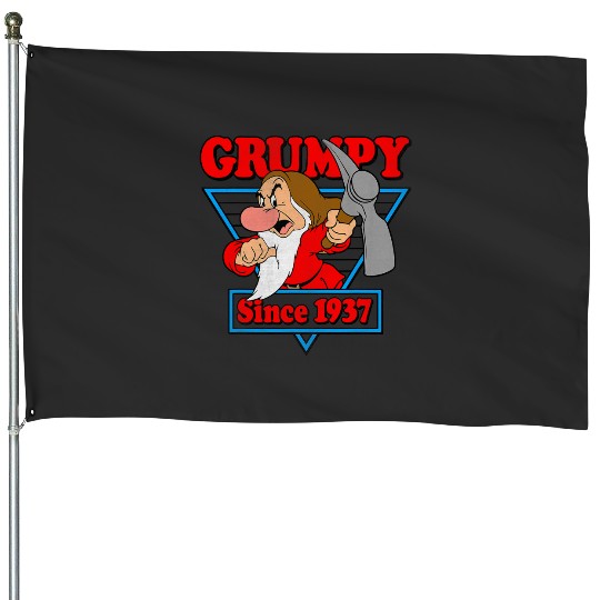 Disney Snow White Grumpy Since 1937 Triangle Graphic House Flags