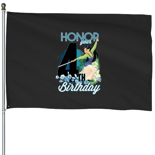 Disney Mulan Portrait Honor Your 4th Birthday House Flags