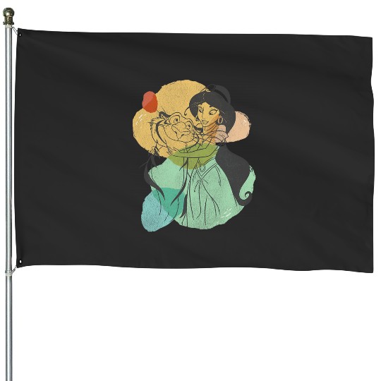 Disney Aladdin Jasmine Rajah Friendship House Flags