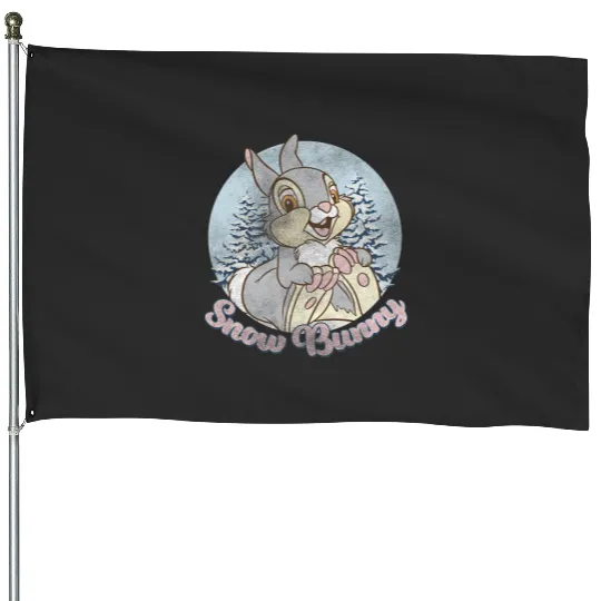 Disney Bambi Thumper Christmas Snow Bunny House Flags