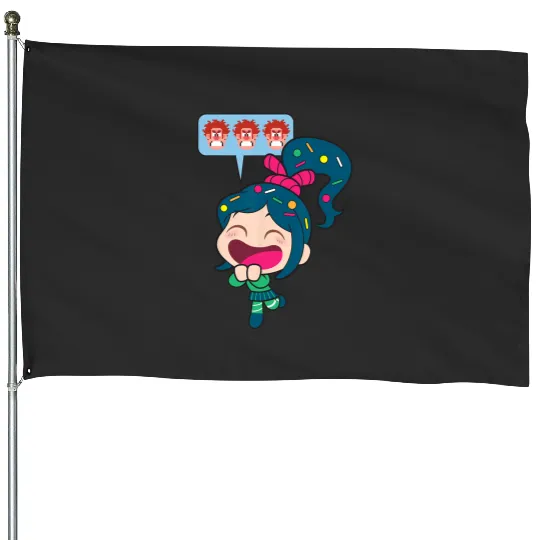 Disney Ralph Breaks the Internet Laughing Vanellope House Flags