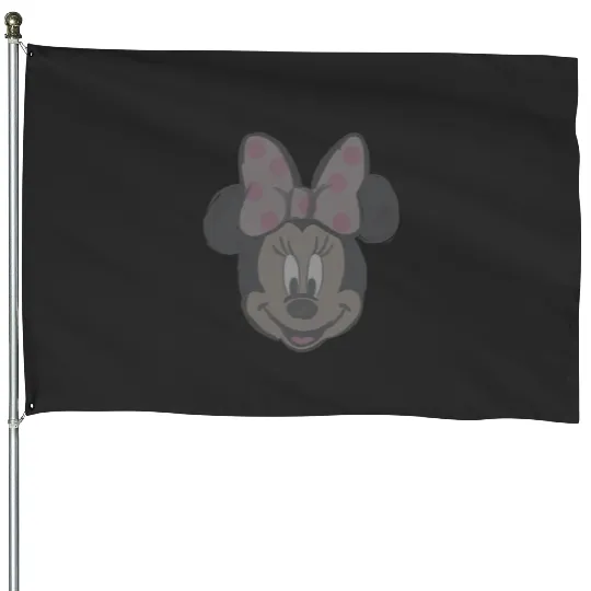 Disney Minnie Mouse  Cutie Pastel Polka Dot Sketch House Flags