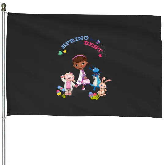 Disney Doc McStuffins Easter Spring fun House Flags