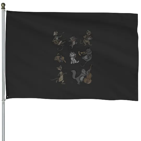 Disney The Aristocats All The Cats House Flags