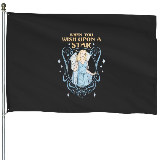 Disney Pinocchio Blue Fairy Wish Upon a Star House Flags