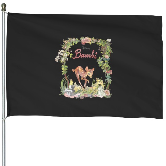 Disney Bambi Floral Portrait Premium House Flags