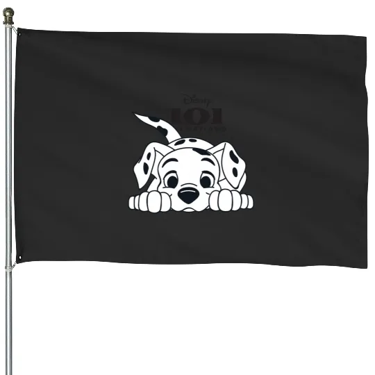 Disney 101 Dalmatians Playful Position Puppy Logo V2 House Flags