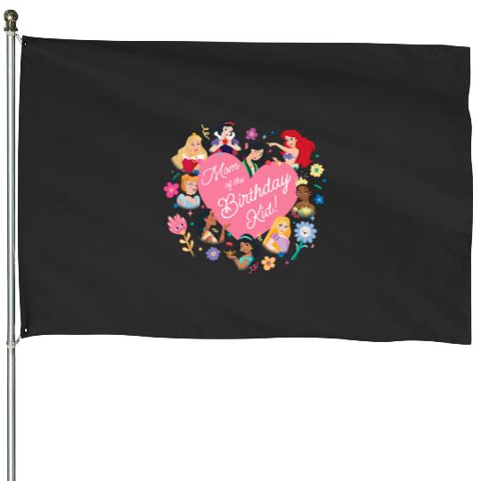 Disney Princess Family Heart Mom of the Birthday Kid House Flags