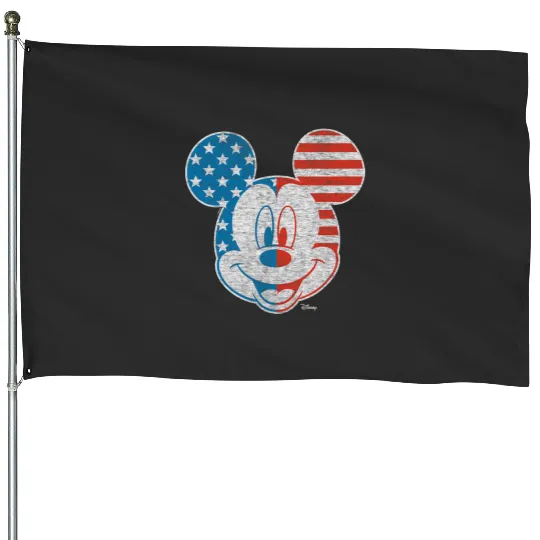 Disney - Mickey Face Stars And Stripes House Flags